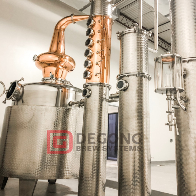 Gin Destillery Utrustning Röd Koppar Destillering Alkohol 50-5000L degong varumärke