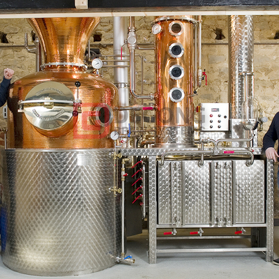 DEGONG 1000L koppardestillationsutrustning Kolumndestillatör som gör whisky gin