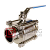 Sanitär kulventil |Tri Clamp 2 In.Inkapslat draghandtag Economy - SS304 / PTFE