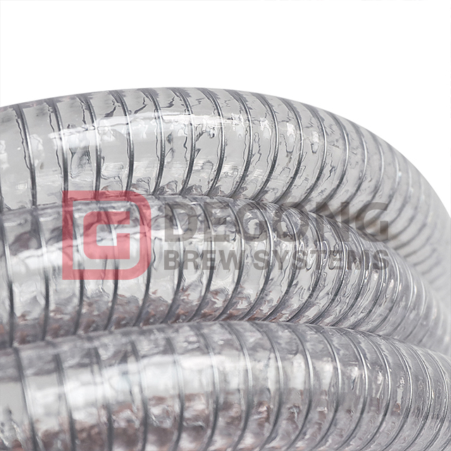 PVC-slang för livsmedelskvalitet med ståltrådsspiral som används för livsmedelsindustrin