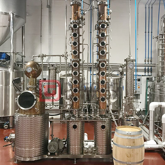 300L 500L Mikrokopparpanna Hem Vodka Alkoholdestilleri Destilleriutrustning