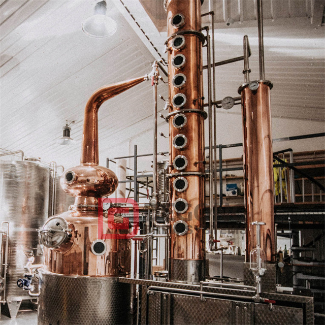 Spirits Distillery 1000L koppar vodka gin whisky brandy destilleri utrustning för destillering av alkohol
