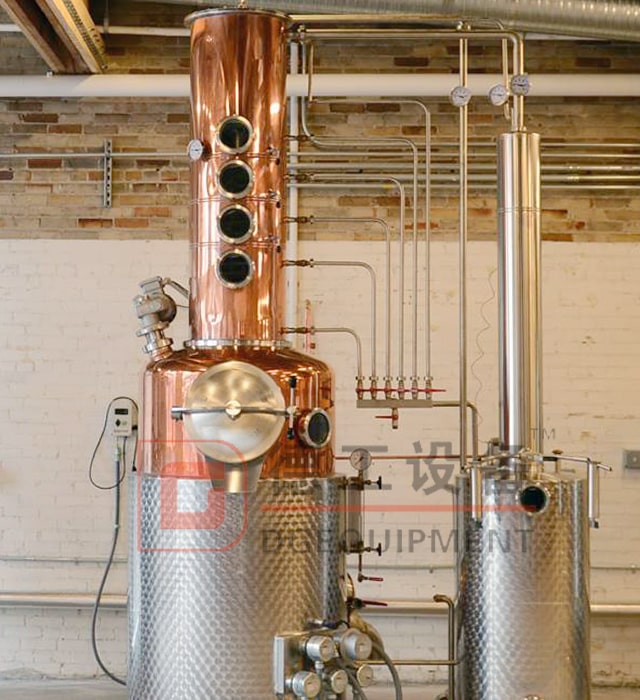 300L 500L 1000L Koppardestilleriutrustning anpassat destilleri för Gin Whisky Rum