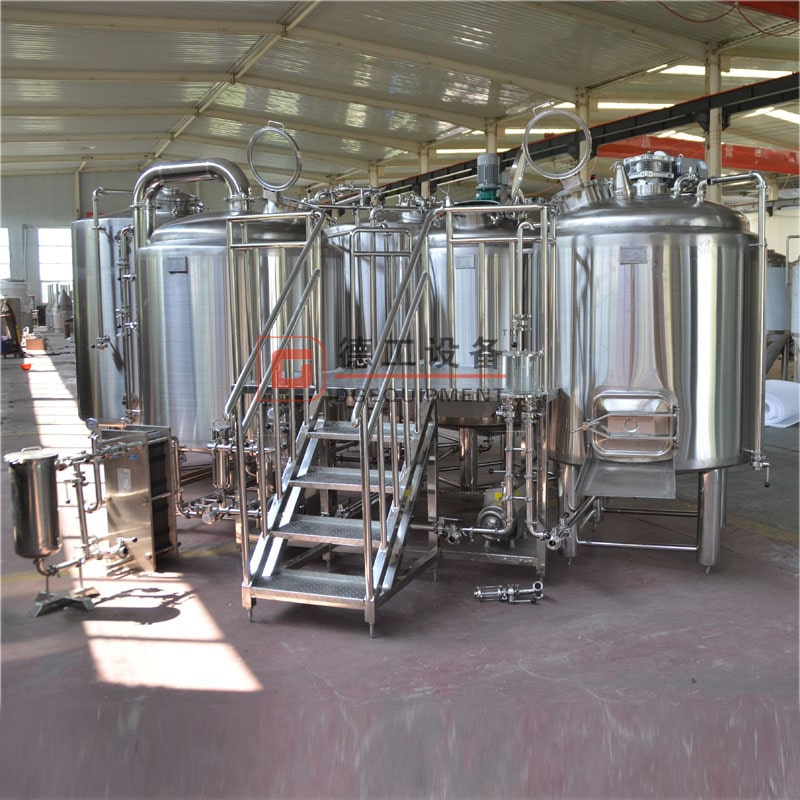 5BBL 10BBL kombinerat 2/3/4 kärl ångauppvärmt ölbryggeri Kommersiellt begagnad bryggeriutrustning till salu