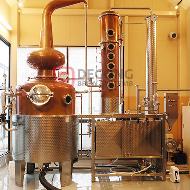 1000L/10HL Kopparwhisky Gin Destillationsutrustning Destilleri Leverantör Tillverkare