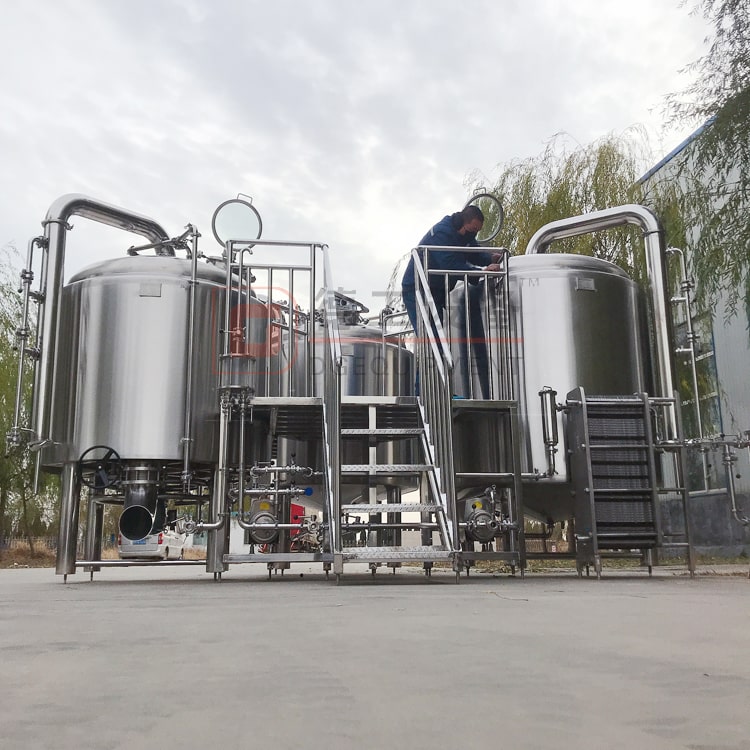 PLC Automatisk/halvautomatisk kontroll Skräddarsydd kombinerad ångauppvärmd 3-kärl 2000L Ölbryggeri kommersiellt bryggeri