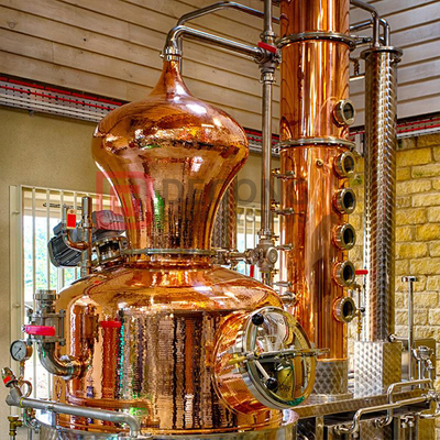 2000L 3000L 5000L kopparwhiskydestillationsutrustning Kommersiellt destilleri