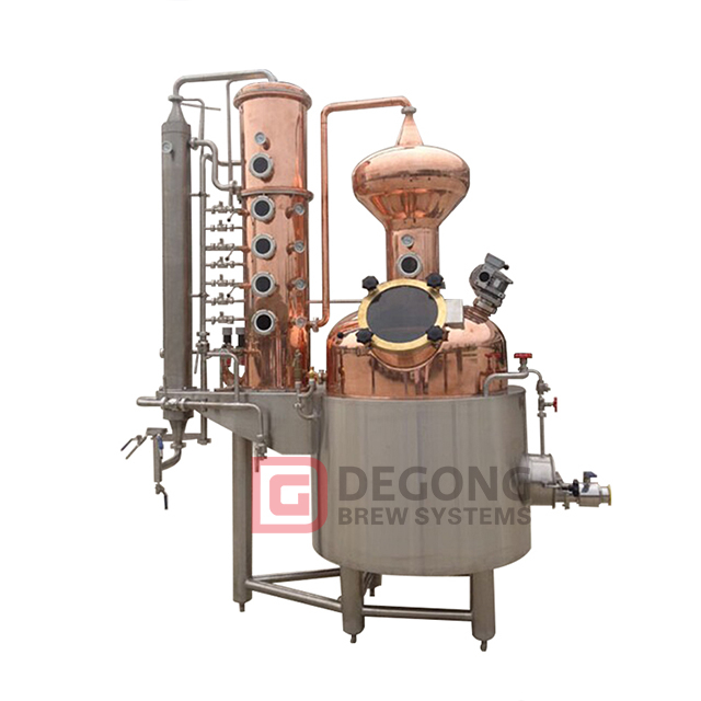 100L alkoholproduktionslinje med whiskyvodka-destillationsutrustning