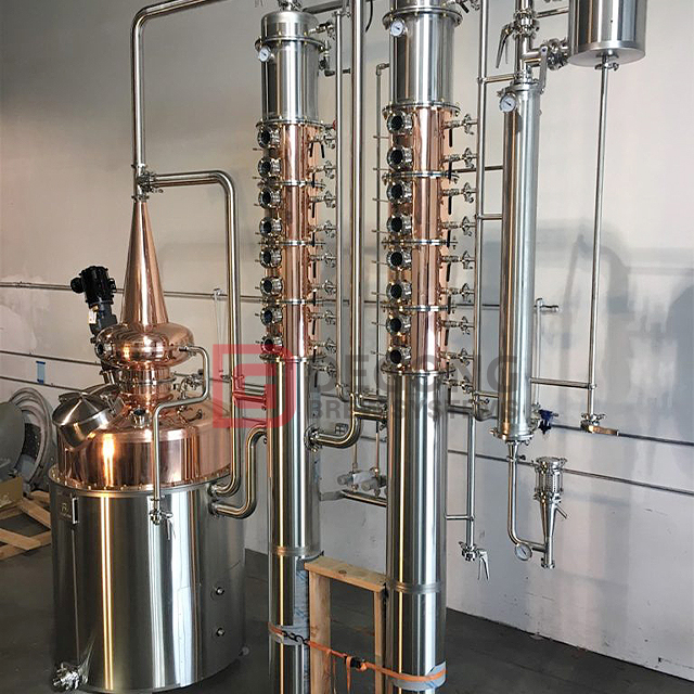 300L 400L Column Distiller Koppardestillationsutrustning Brandy Gin Distiller Tillverkare