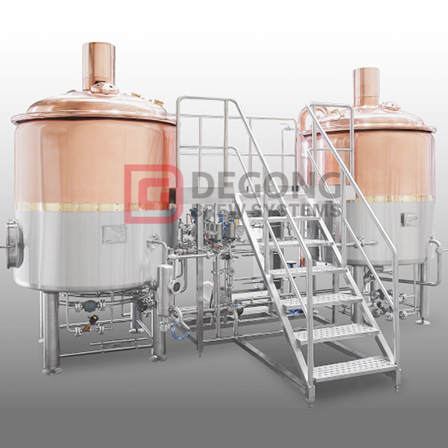 200L Red Copper Brewery Ölbryggningsutrustning för restauranger-DEGONG