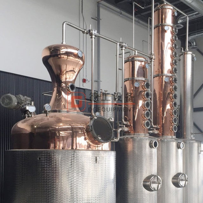 1000L per sats Alkoholdestillationsmaskin fraktionerad destillationskolonn vodka destillation